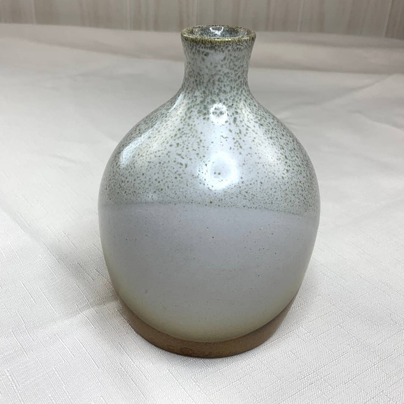 Vintage Pottery Craft Stoneware Vase Southwest Pottery Bottle Top Speckled 6" - Picture 4 of 7